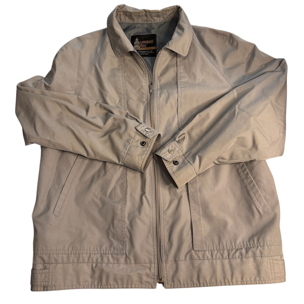 London Fog Jacket Mens 46 Regular Gray Vintage Lightweight‎